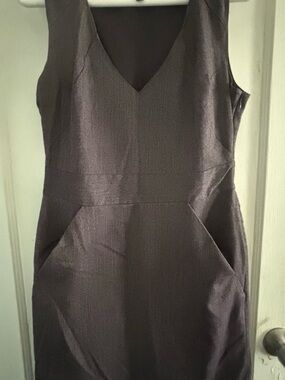 Gap Chevron/Herringbone Purple Dress With Pockets Size Small